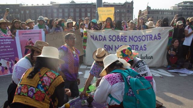Imagen de la marcha de este 8 de marzo en la capital del país