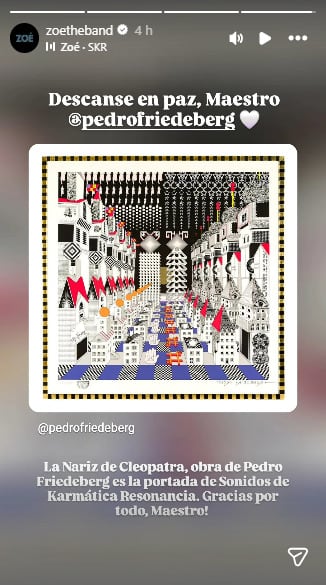 Zoé se despide de Pedro Friedeberg