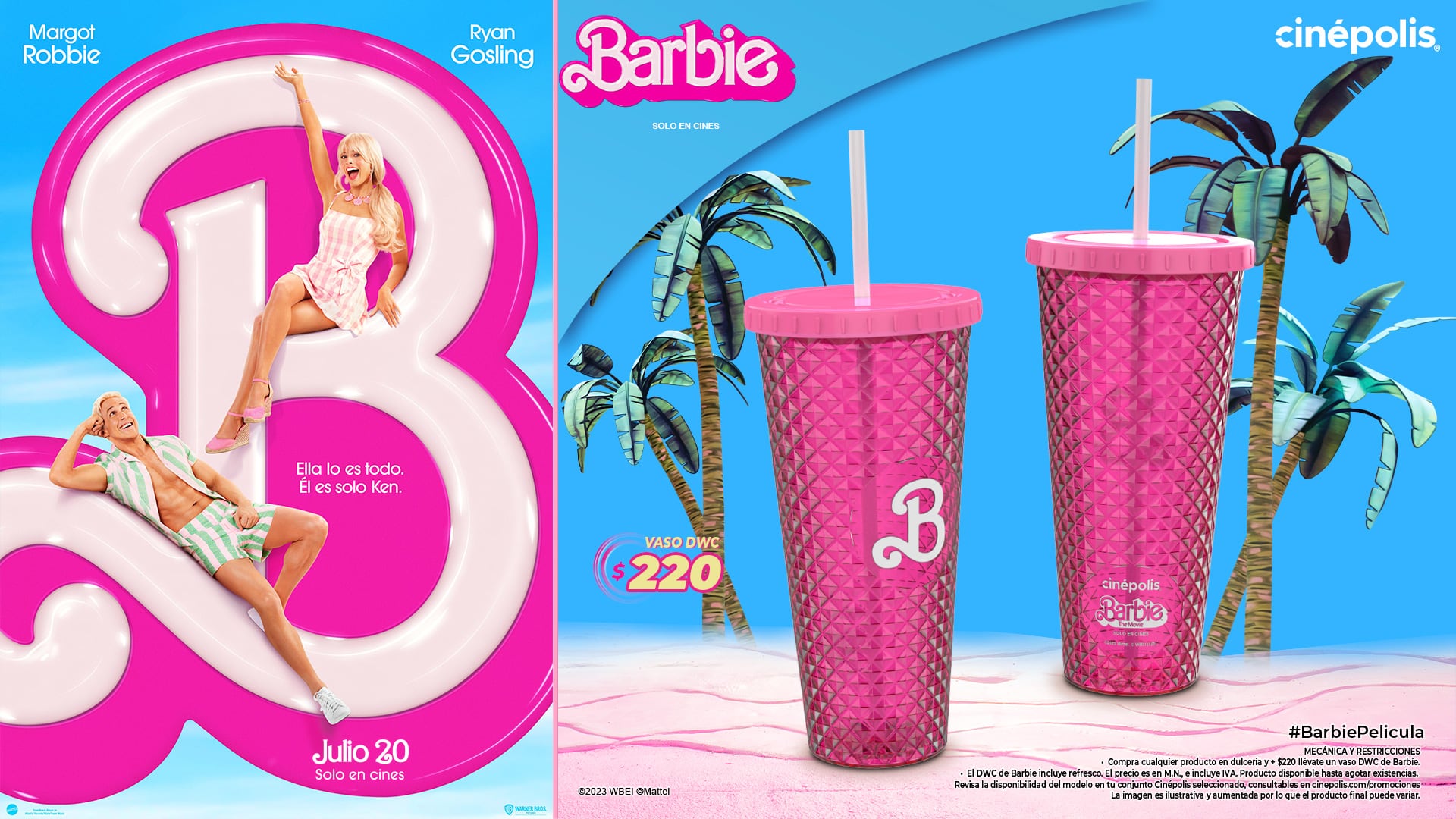 Baso de Barbie en Cinépolis