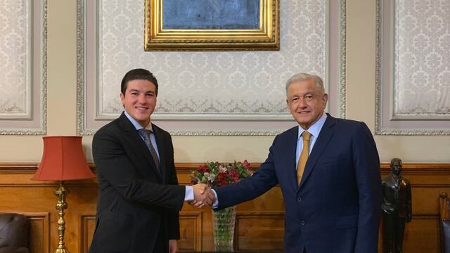 Samuel García se fotografío con AMLO frente a Madero porque es familiar de Mariana Rodríguez