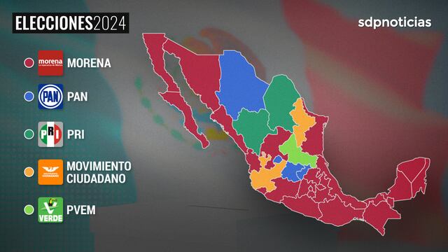 Morena triunfa en 7 de 9 estados en las elecciones 2024 México