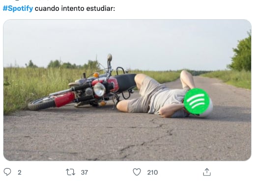 Memes de la caída de Spotify