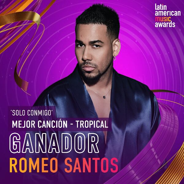 Latin American Music Awards 2024: Romeo Santos gana a Mejor Canción – Tropical