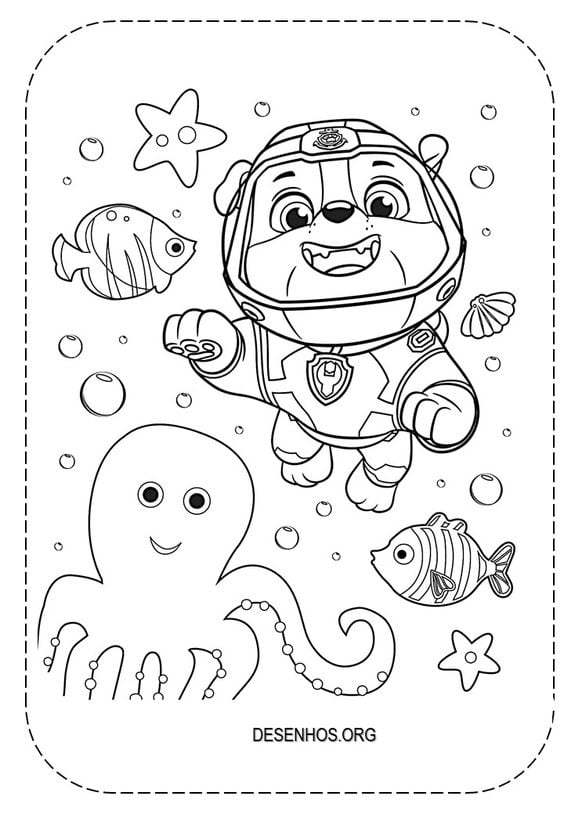 Dibujos de Paw Patrol sirenas para colorear