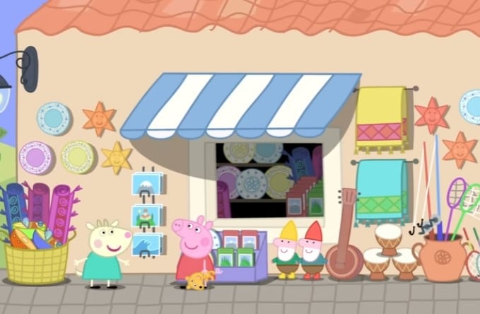 Peppa Pig come la mejor pizza de la historia