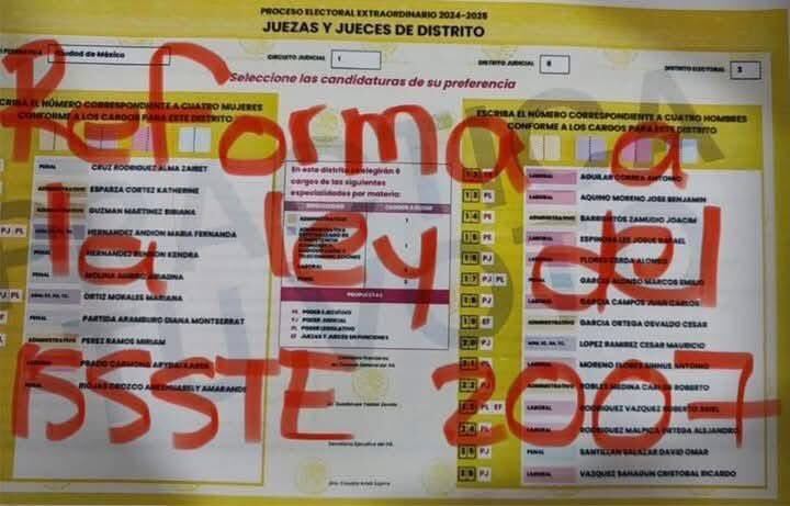 Así votaron los maestros de la CNTE en las elecciones Poder Judicial 2025