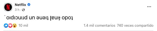 Mensaje de Netflix