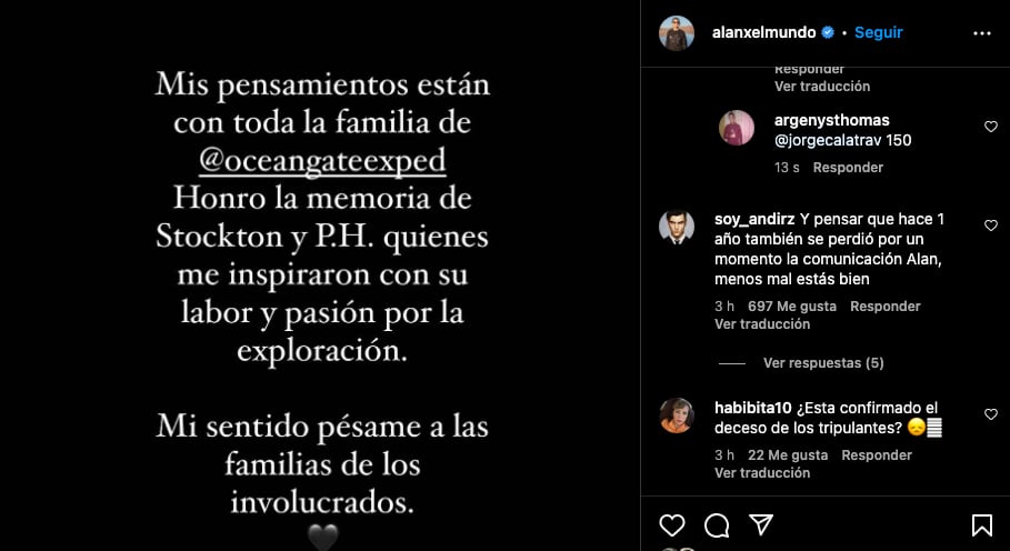 Alan Estrada lamenta la muerte de 5 turistas