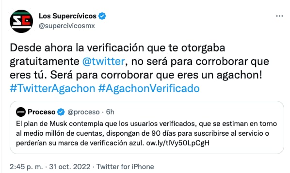 Tuiteros mexicanos no quieren pagar para seguir verificados