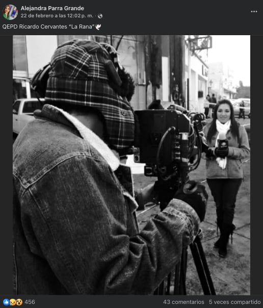 Alejandra Parra Grande se despide de Ricardo Cervantes 'La Rana'