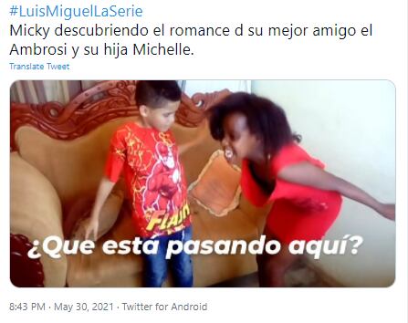 Meme sobre 'Luis Miguel, la serie'.