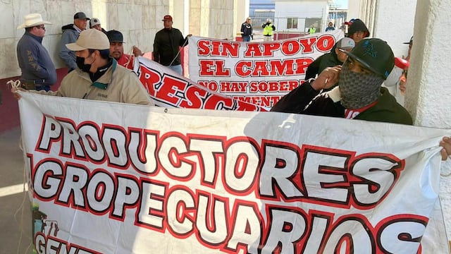 Bloqueo de agricultores en Ciudad Juárez.