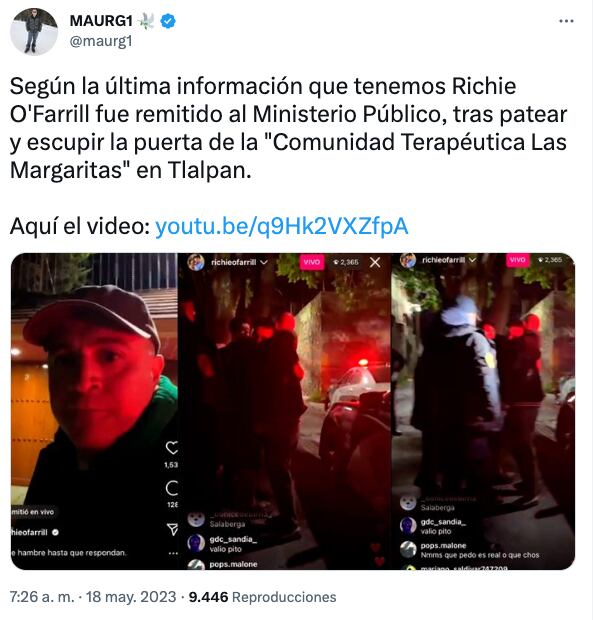 Ricardo O'Farril habría sido detenido tras armar escándalo en la clínica que denunció por maltrato