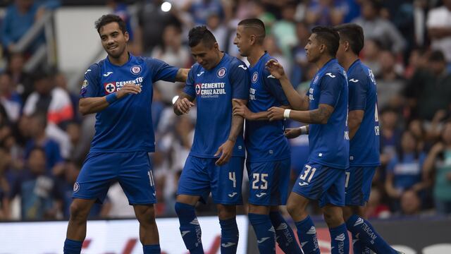 Cruz Azul durante un partido en el Azteca