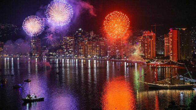 Gala de pirotecnia en Acapulco