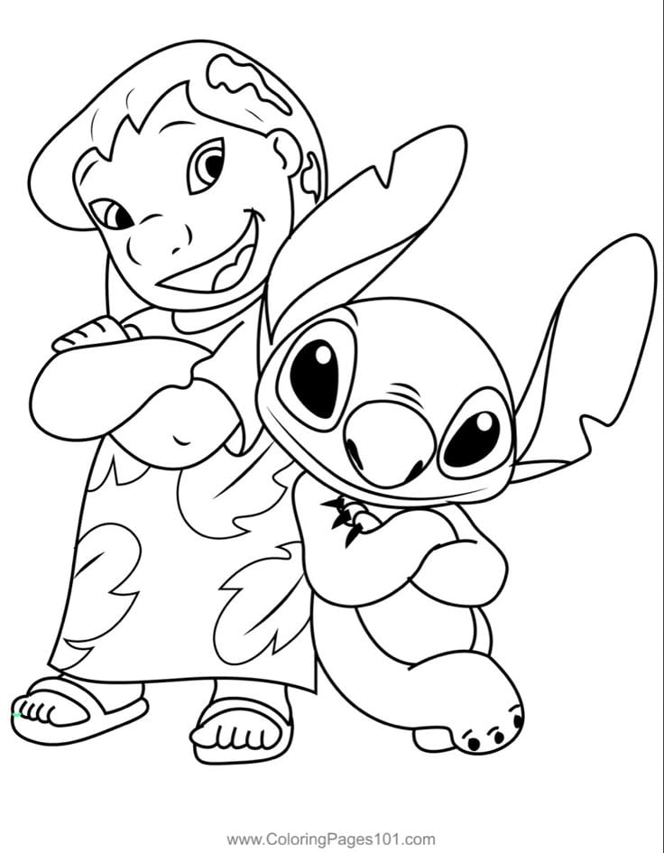 Dibujos de Stitch del Día de las Madres para colorear y regalar