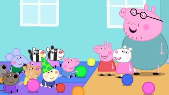 Peppa Pig se divierte en el cuarto de juegos