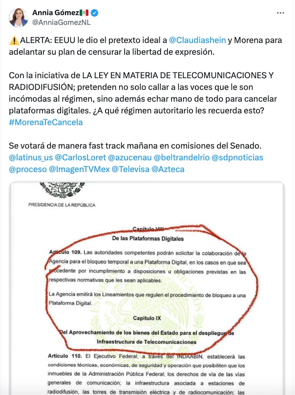 Advierten de peligroso capítulo en iniciativa de Ley de Telecomunicaciones