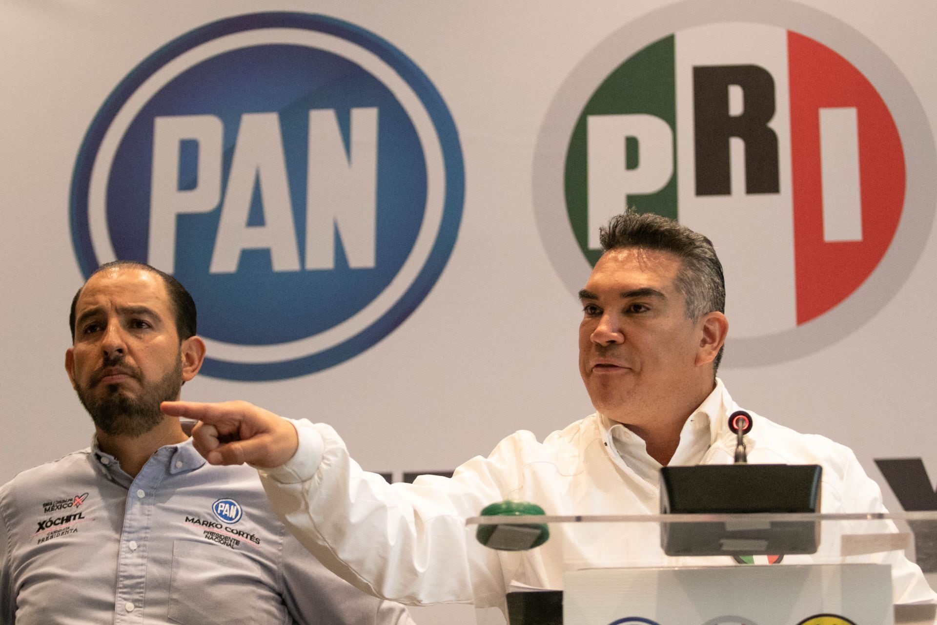 Marko Cortés (PAN) y Alejandro Moreno Cárdenas (PRI)