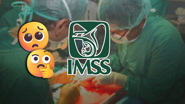 De fondo un trasplante renal, de frente emojis de tristeza, pensamiento y logo del IMSS