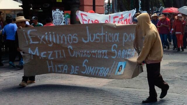 Meztli Sarabia. Condena por asesinato.