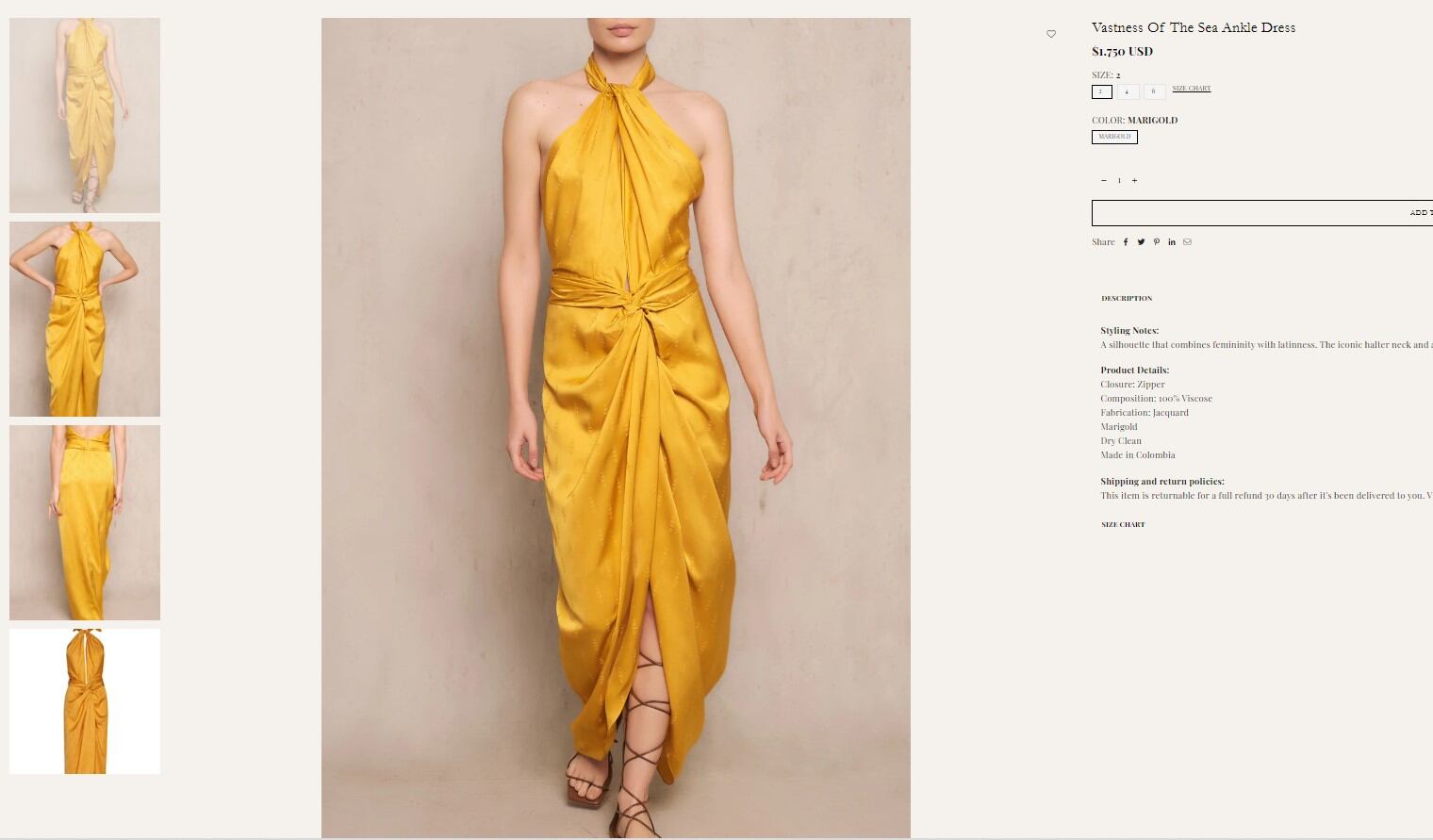 Vestido de Johanna Ortíz
