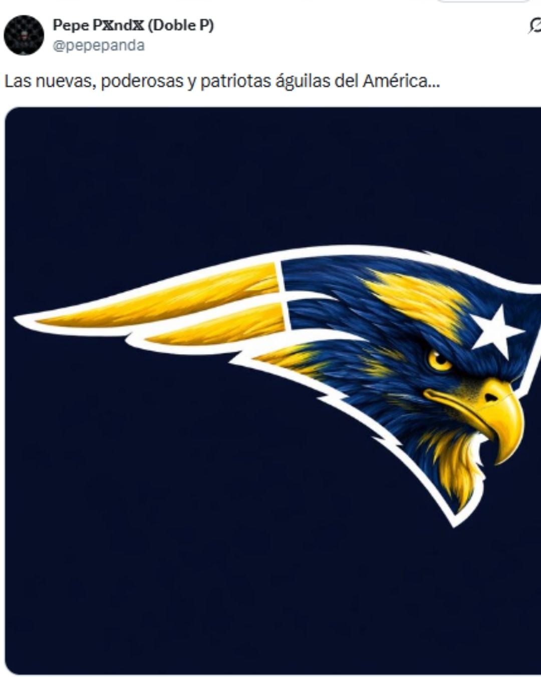 Meme Club América y New England Patriots.