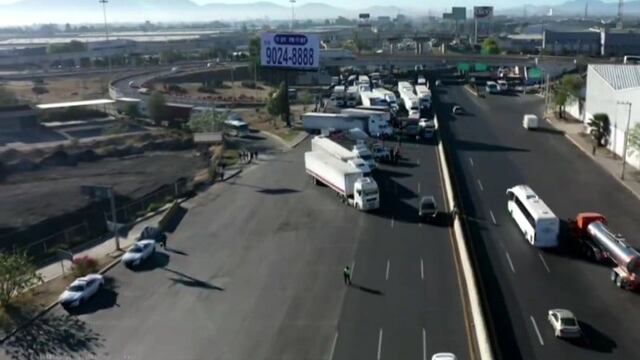 Paro Nacional de Transportistas en autopista México-Pachuca