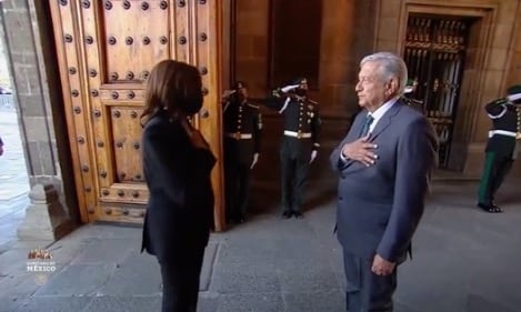 AMLO y Kamala Harris/Tomada de video