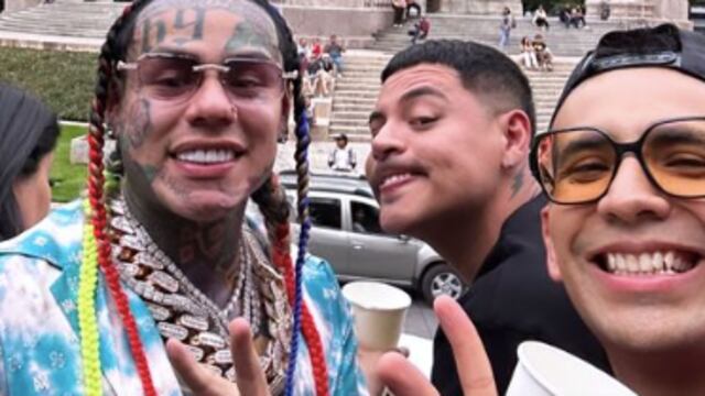 6ix9ine, Eduin Caz y Capi Pérez de peda