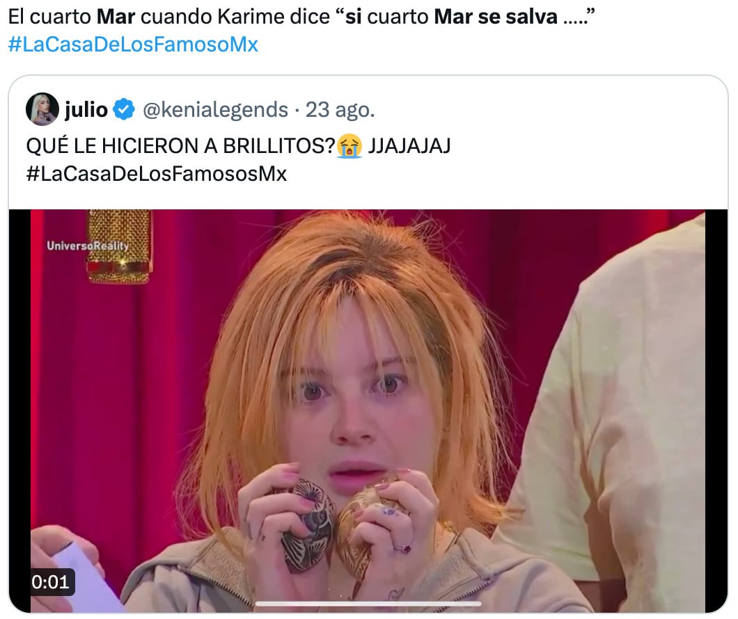 Karime Pindter inspira memes de "si mar se salva" en La Casa de los Famosos México 2024