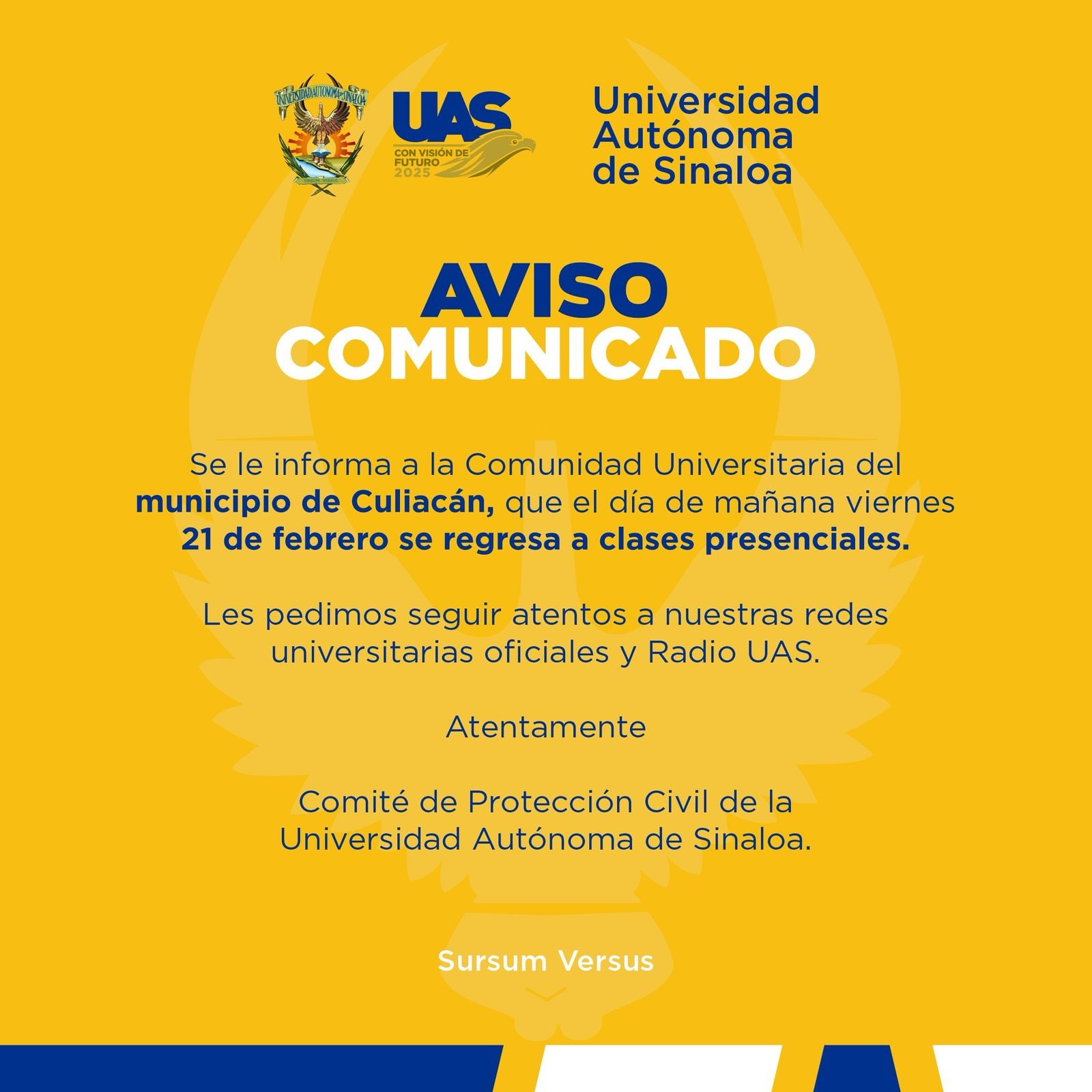 UAS Culiacán regresa a clases presenciales tras operativos contra hombres más cercanos a Los Chapitos