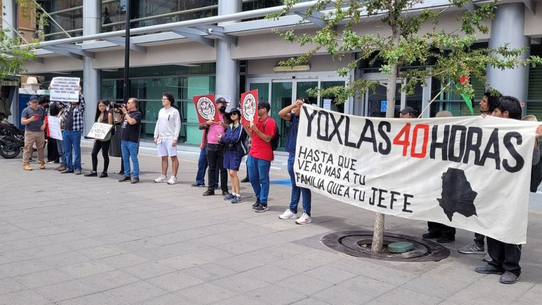 Protesta por la jornada laboral de 40 horas