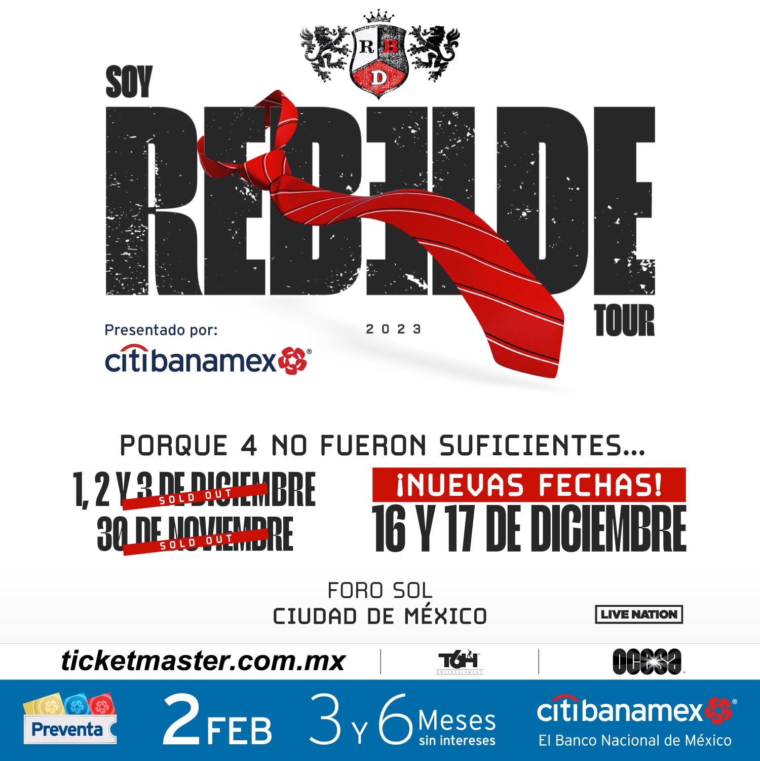 RBD anuncia 2 nuevas fechas para la CDMX