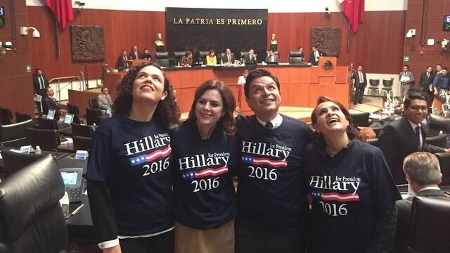 Brindan apoyo a Hillary desde el Senado