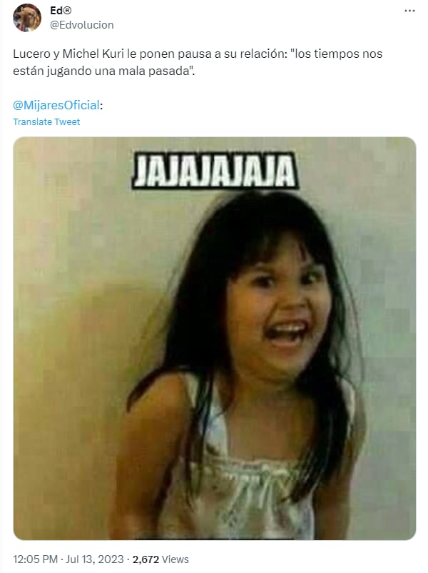 Memes ruptura Lucero y Michel Kuri