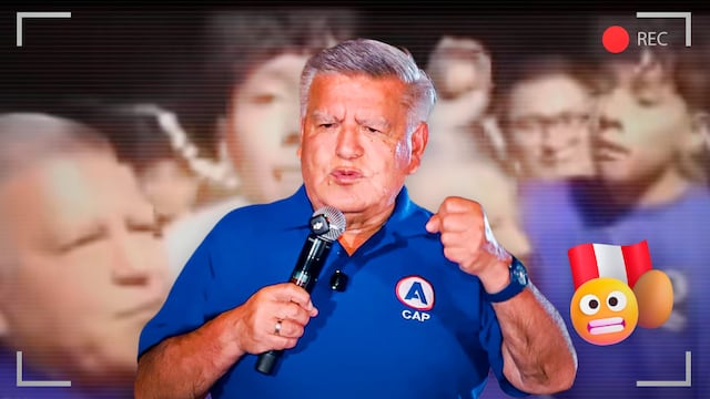 César Acuña recibe huevo en la cabeza durante campaña