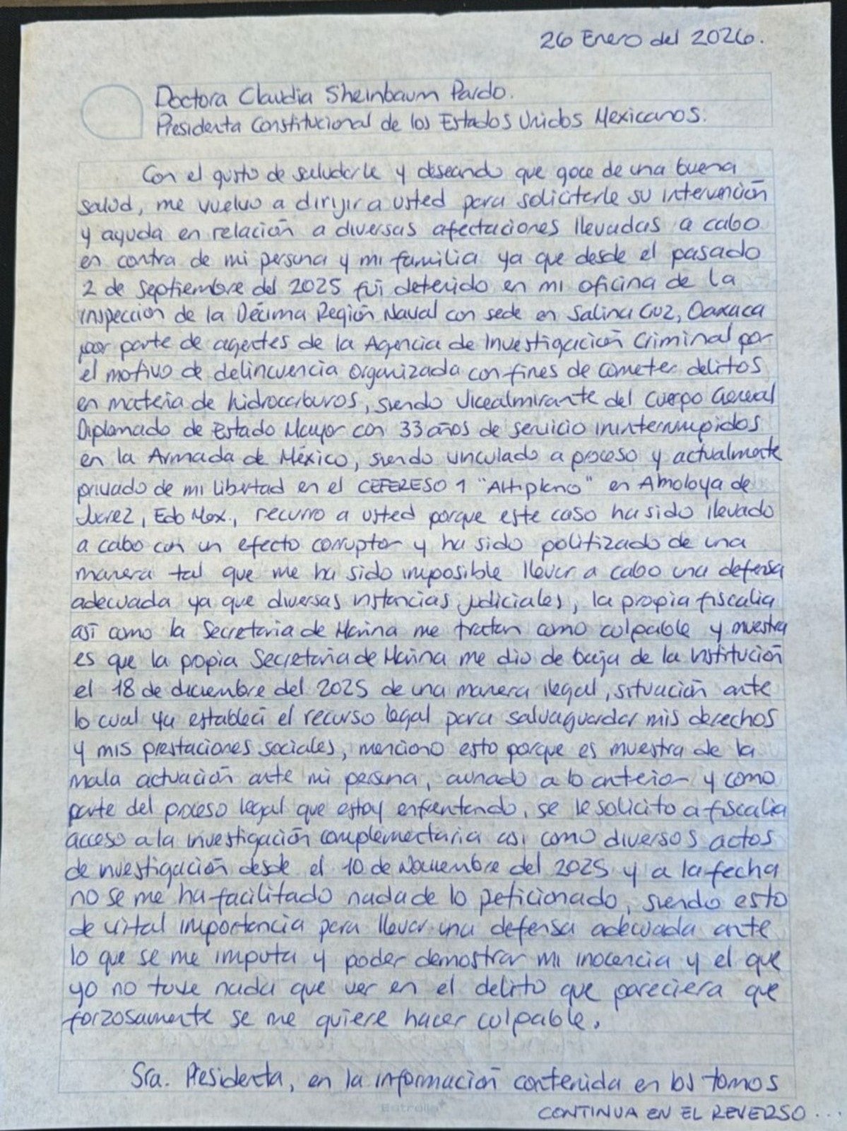 Carta de los hermanos Farías Laguna