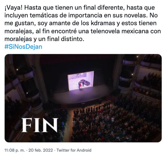 Reacciones al final de "Si nos dejan"