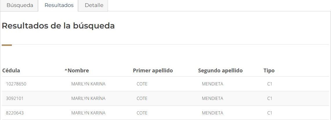 Cédula profesional de Marilyn Cote