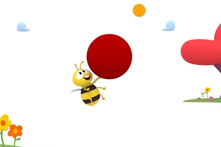 Pocoyó se asusta con una abeja