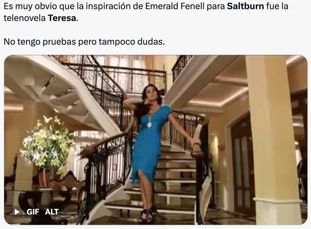 Los memes comparan a Saltburn de Jacob Elordi con Teresa