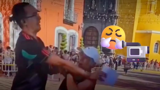 El video que indigna: organizador taclea a un adulto mayor en la Carrera de Colores de Huamantla