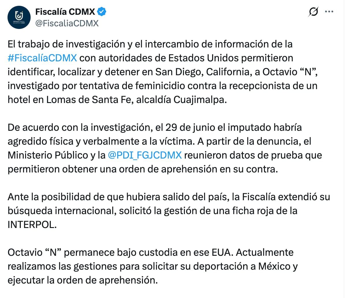 Detienen a Jorge Octavio Cortés Jiménez, empresario que agredió a una recepcionista en CDMX