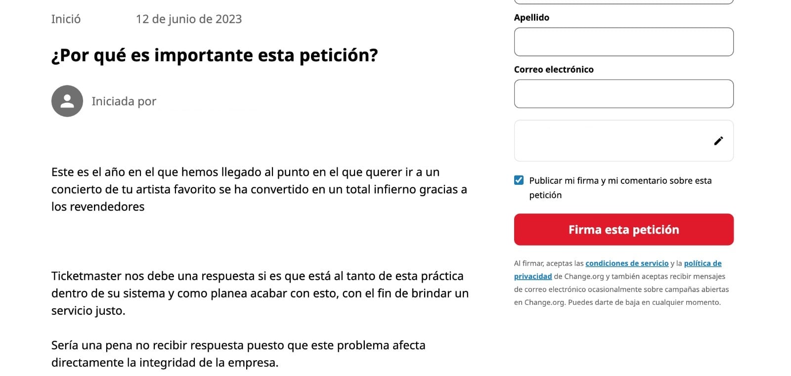 Fans crean petición contra Ticketmaster y revendedores por códigos de Taylor Swift