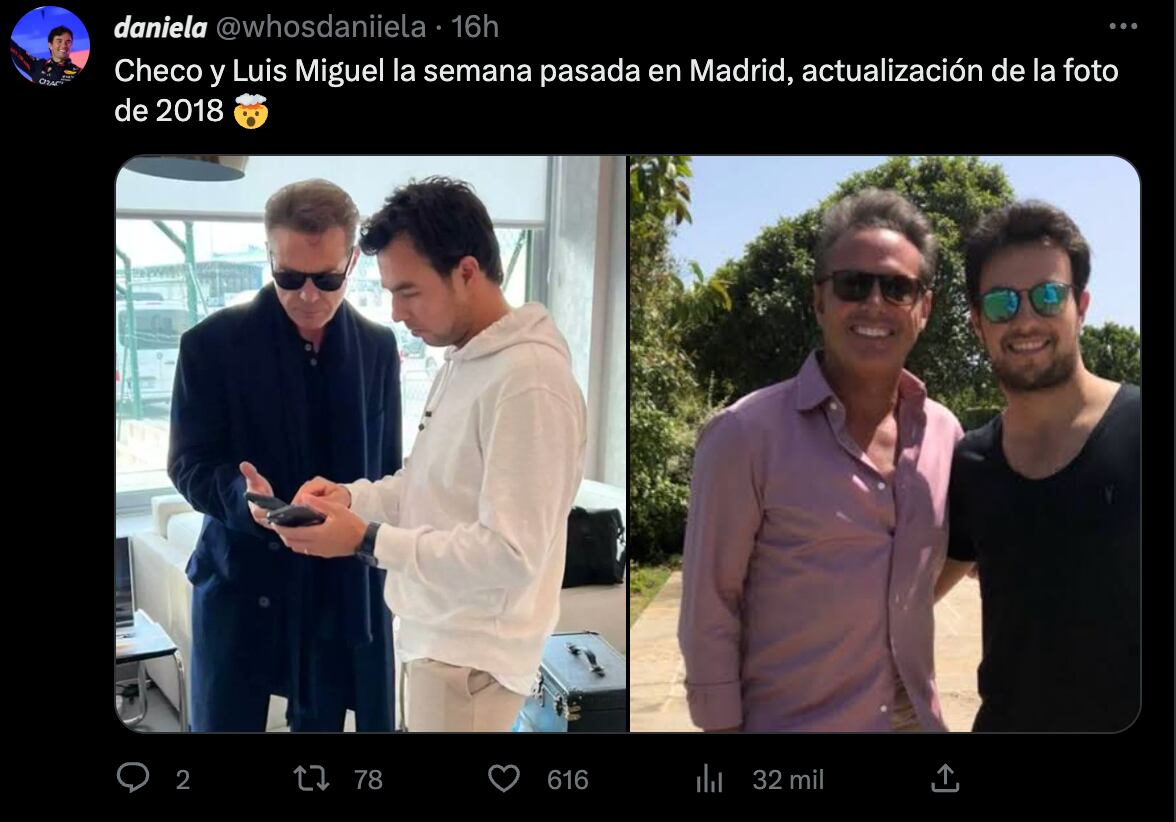 Checo Pérez y Luis Miguel