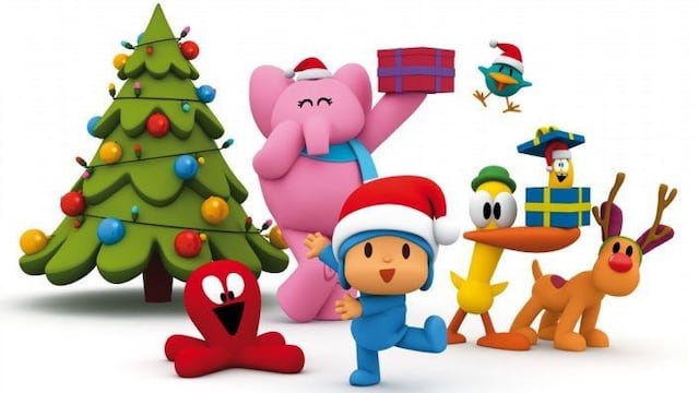 5 dibujos de Pocoyó para colorear por Navidad 2024