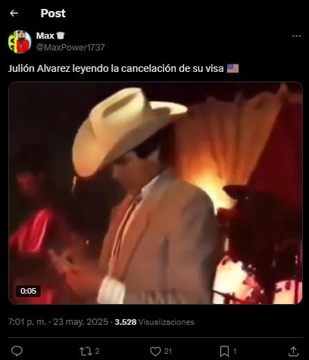 Memes por Julión Álvarez y la cancelación de su visa en Estados Unidos