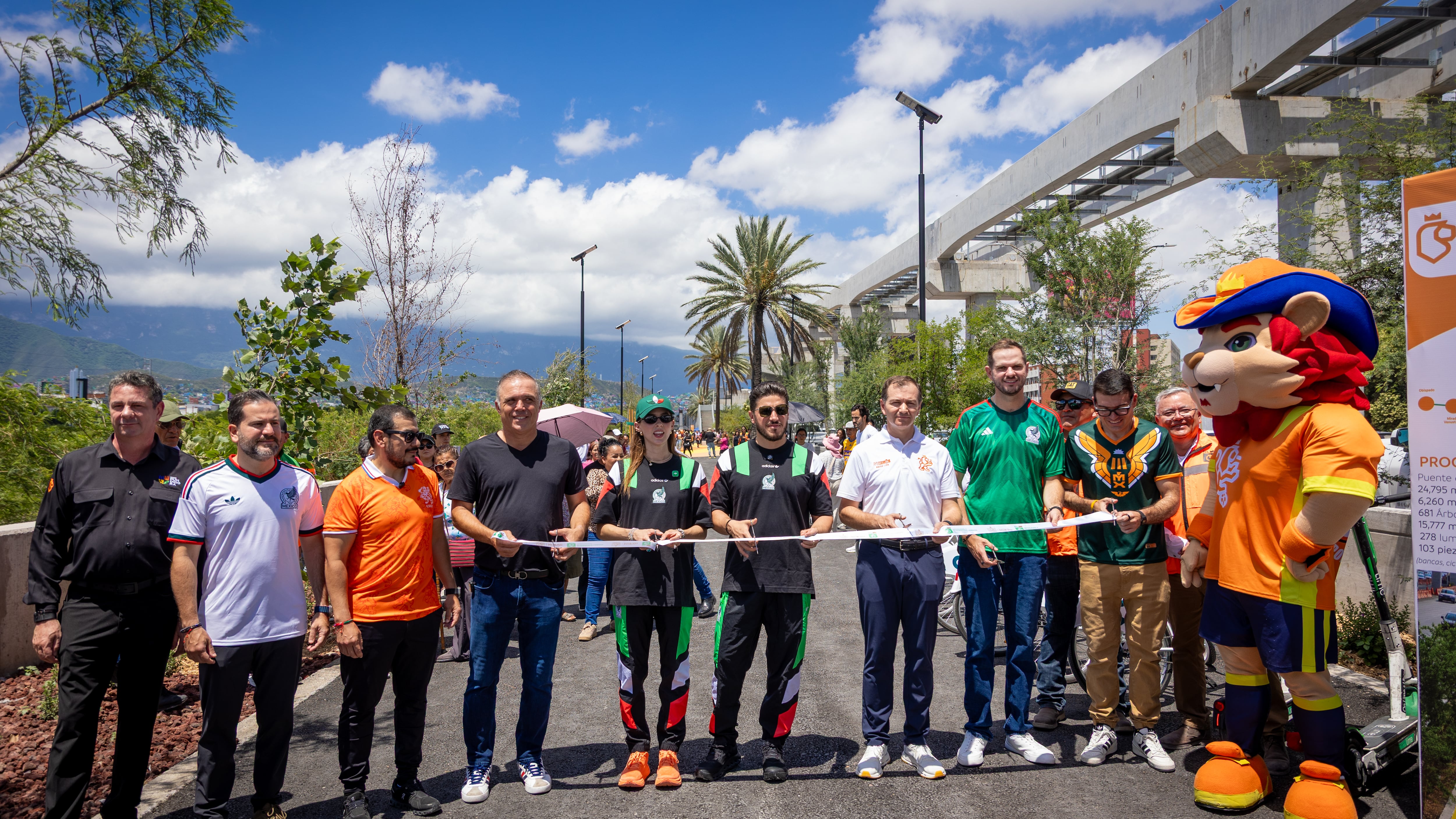 Samuel García inaugura Fan Fest y Corredor Verde Fundidora-Torre Rise