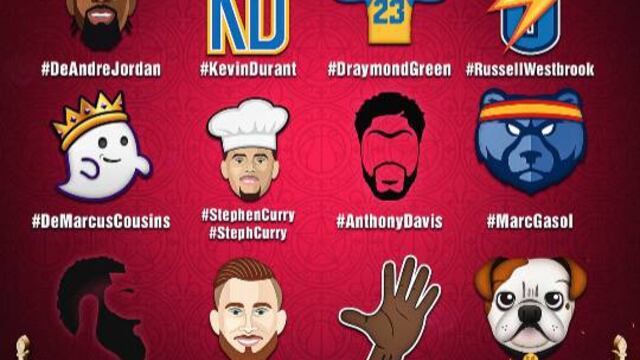 Twitter lanza exclusivos emojis de cada uno de los 24 #NBAAllStar